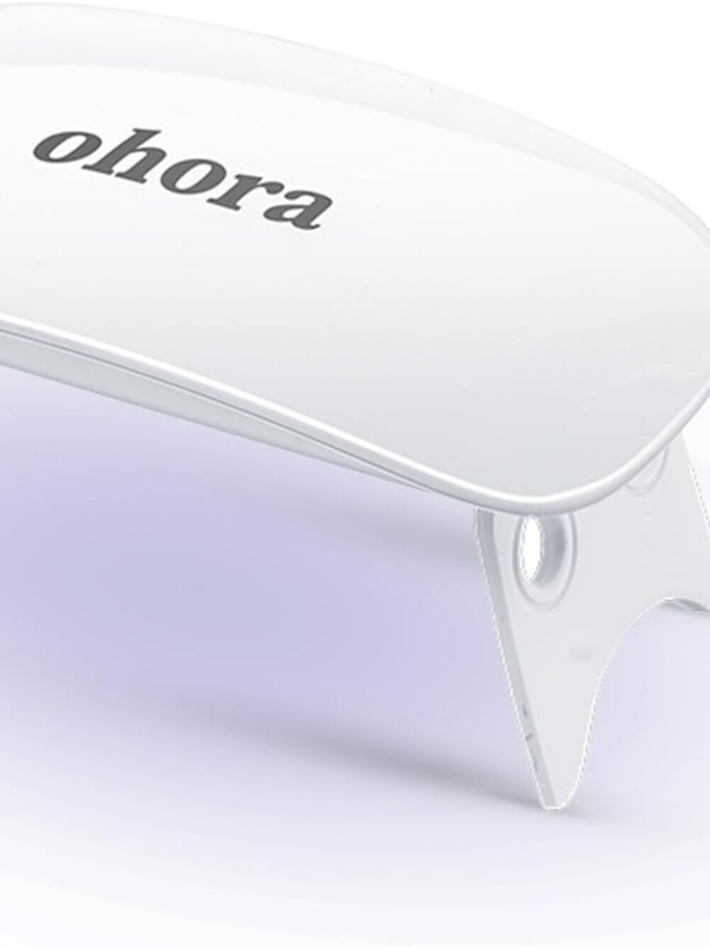 ohora White LED Nail Lamp with Pink Press-On Nails